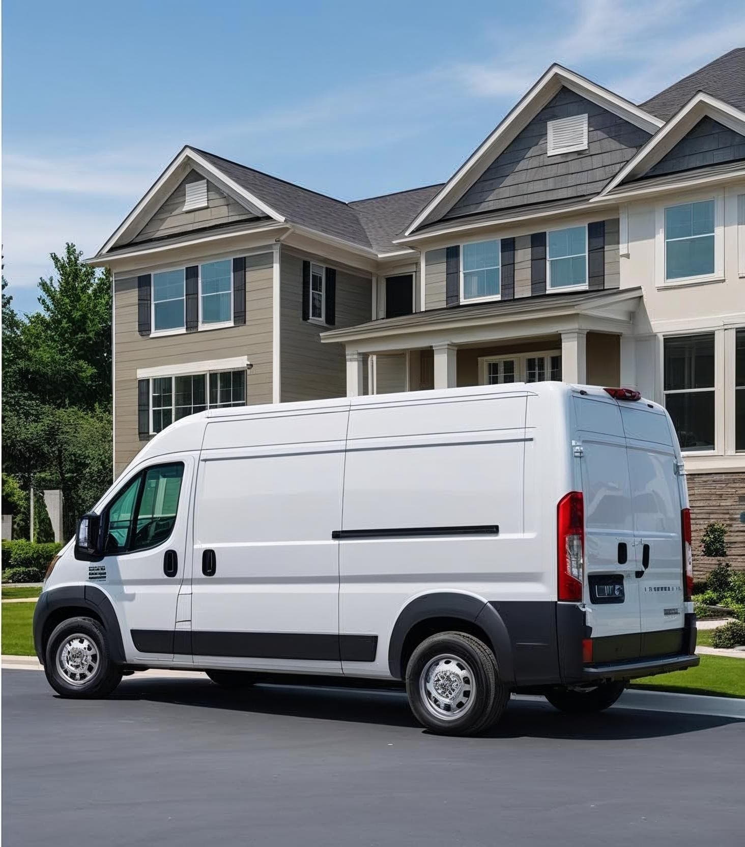 H2O Plumbing Van at Residential Home