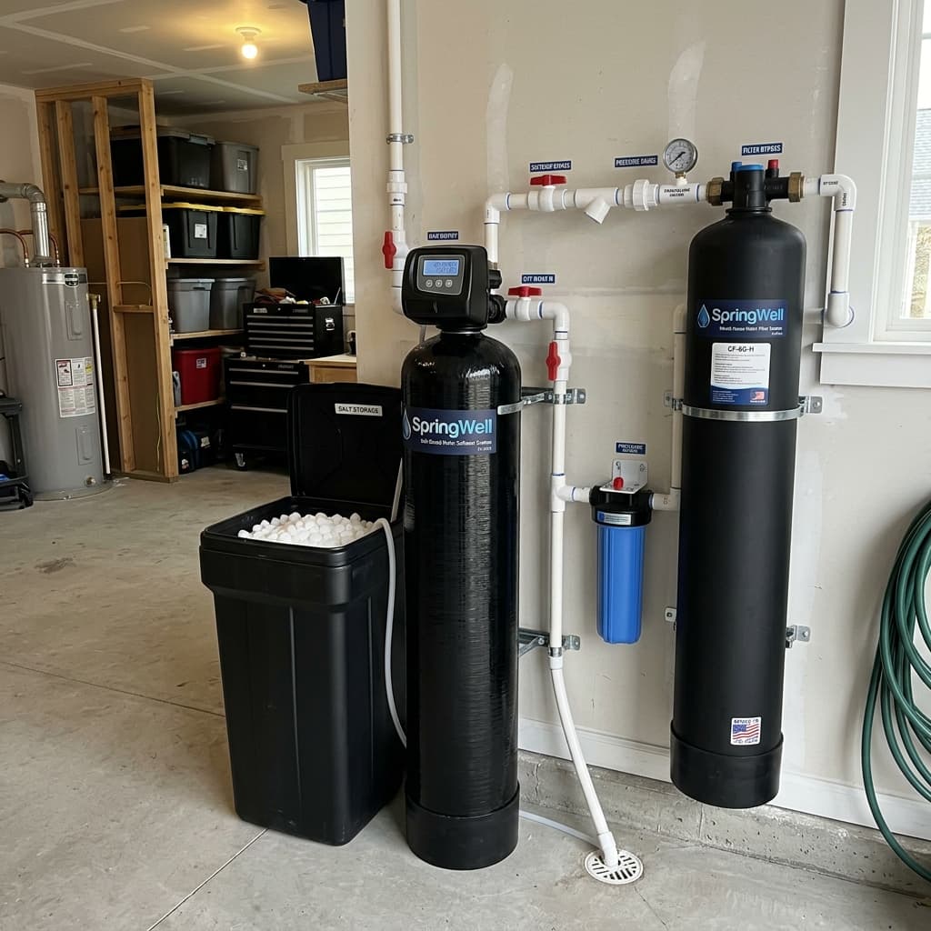 Clean PEX water lines for whole home filtration