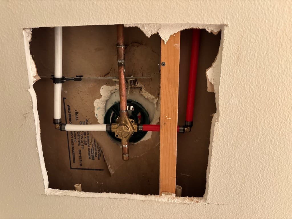 Fixture box rough-in during PEX upgrade from older piping